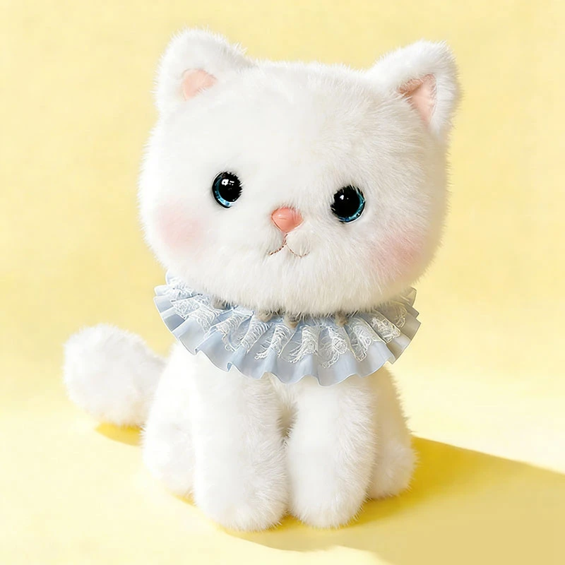 Lindo Gatinho de Pelúcia de Desenho Animado, um Adorável Bichinho de Pelúcia. MDUG (gato Branco, 25 Cm)