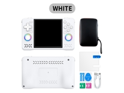 Console de jogos Xf40h, sistema Linux Rk3326, bateria de 4000 mAh, console portátil retrô PSP de 4 polegadas, 64 GB, branco, Sfushos