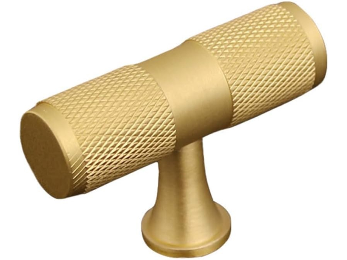 Puxador De Armário Guarda Roupa Em Cobre Maciço 50mm, Estilo Americano Dourado