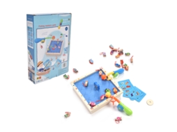 Primerox jogo de Pesca de Madeira Educativo Interativo Brinquedo para Crianças Toddler Aniversário
