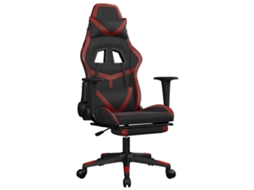 Cadeira de gaming VIDAXL Preto Couro Artificial (67x64x127 cm)