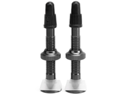 1 Par 52mm Válvula Presta Extendida De Aço Alumínio Para Bicicleta Mtb Sem Câmara Preta