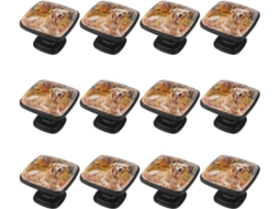 Puxadores Quadrados Para Armários De Cozinha, Puxadores Para Gavetas De Cômoda, 12 Peças, Folhas De Golden Retriever No