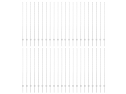 Conjunto 44 Poste De Jardim Vidaxl Prateado Aço (200 Cm)