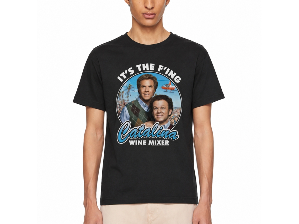 Rockinstone Step Brothers Movie F-ing Wine Mixer Black Adult T-shirt Size:xxl