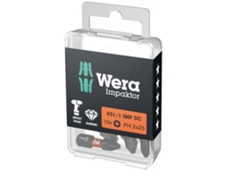 Brocas Impaktor Phillips, 10 Peças 851/1 Imp Dc Ph 3 X 25 Mm Diy-Box WERA 05057617001