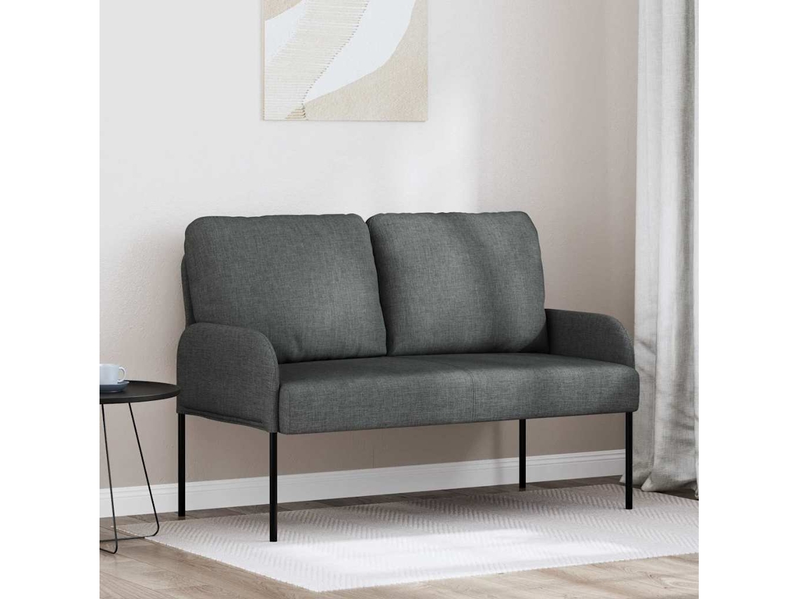 Vidaxl Sofás Com Almofada 110cm Cinza Escuro Contraplacado