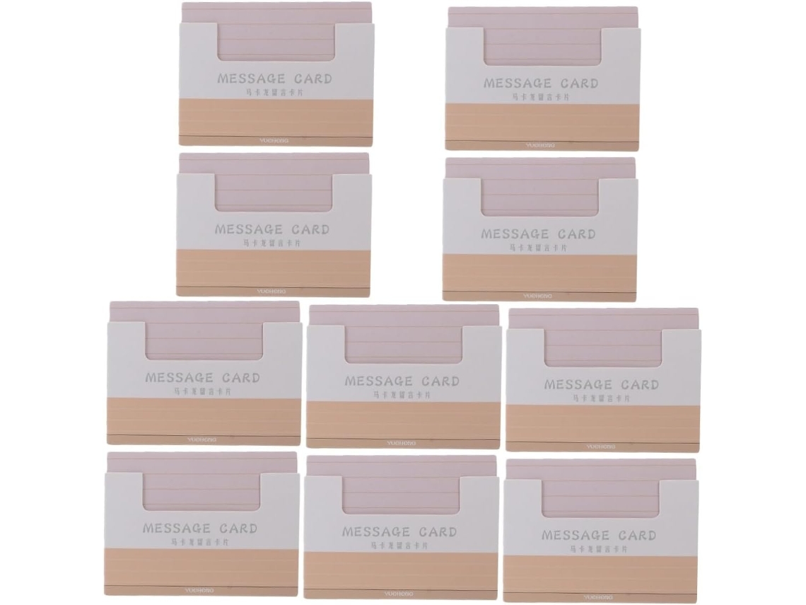 Conjunto de 5 cartões postais em branco com 2 espaços marcados e mini cartões para correspondência.