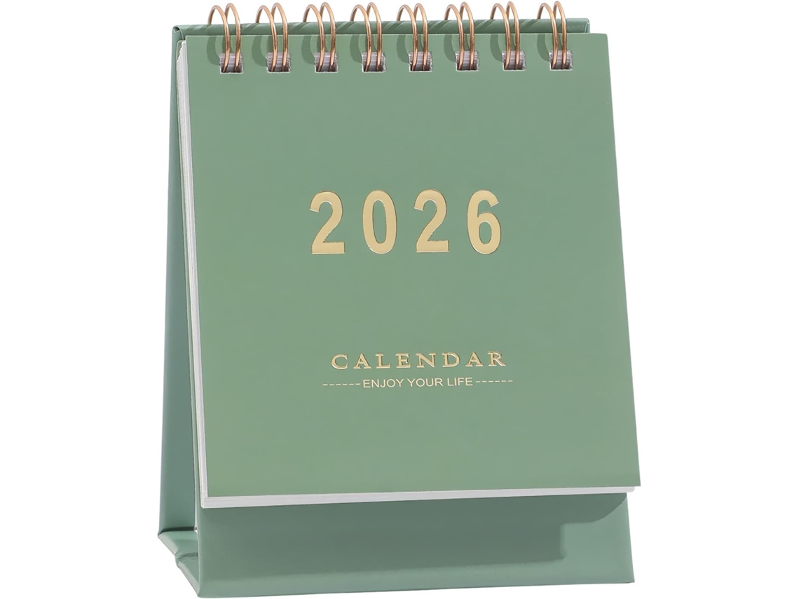 Calendário De Mesa 2025-2026 – 12 X 7,6 6 Cm, Organizador Ornamento