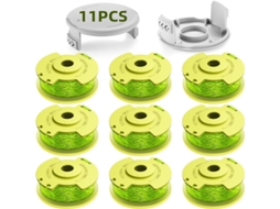 Pacote com 9 Carretéis de Fio com 2 Tampas Aparador de Grama para Ryobi Ac80rl3/ac14hca HENTEN HOME