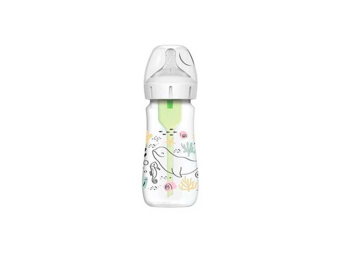 Dr. Brown'S Options Anti-Colic Biberã£O Boca Larga Oceanos 0M 270Ml DR. BROWNS