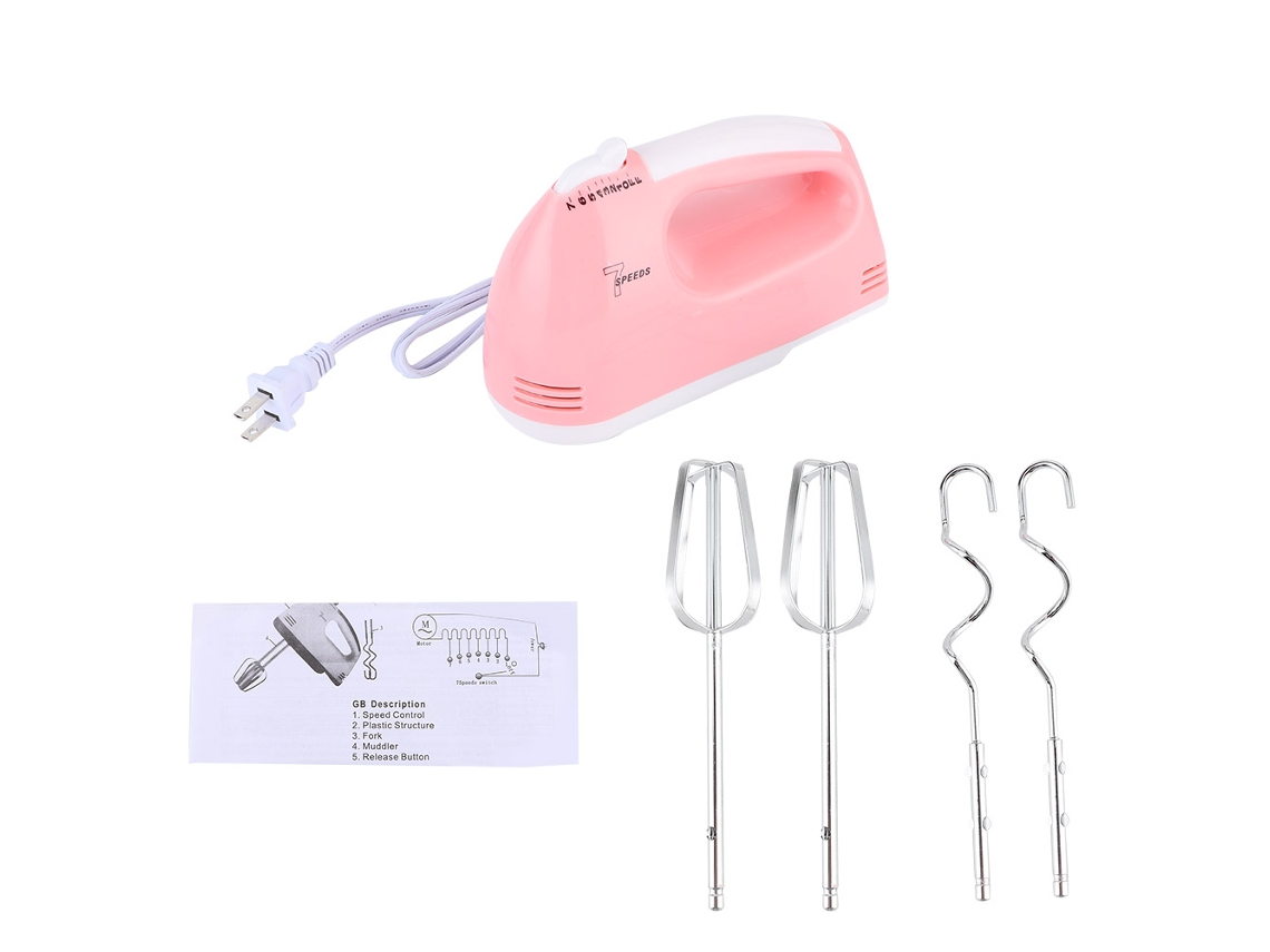 Laxiscreed Batedor De Ovos Elétrico Portátil Para Creme, Misturar E Homogeneizar, Rosa 110v