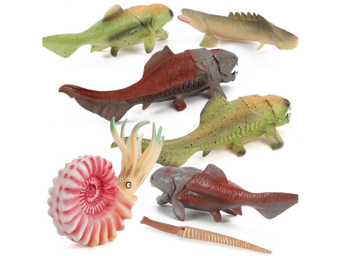 Mali 7 Peças Figuras Marinhas Antigas Modelos Animais Marinhos Brinquedos Educativos Pvc