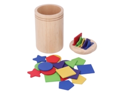 Brinquedo Educativo De Classificação Por Cor Em Madeira Com Bolsa Para Bebês 1-3 Anos