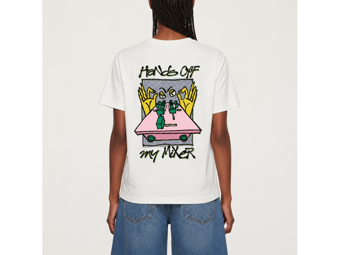 Rockinstone Hands Off My Mixer! Raw Silk Huns N’ Roses T-shirt Unique Designer Style