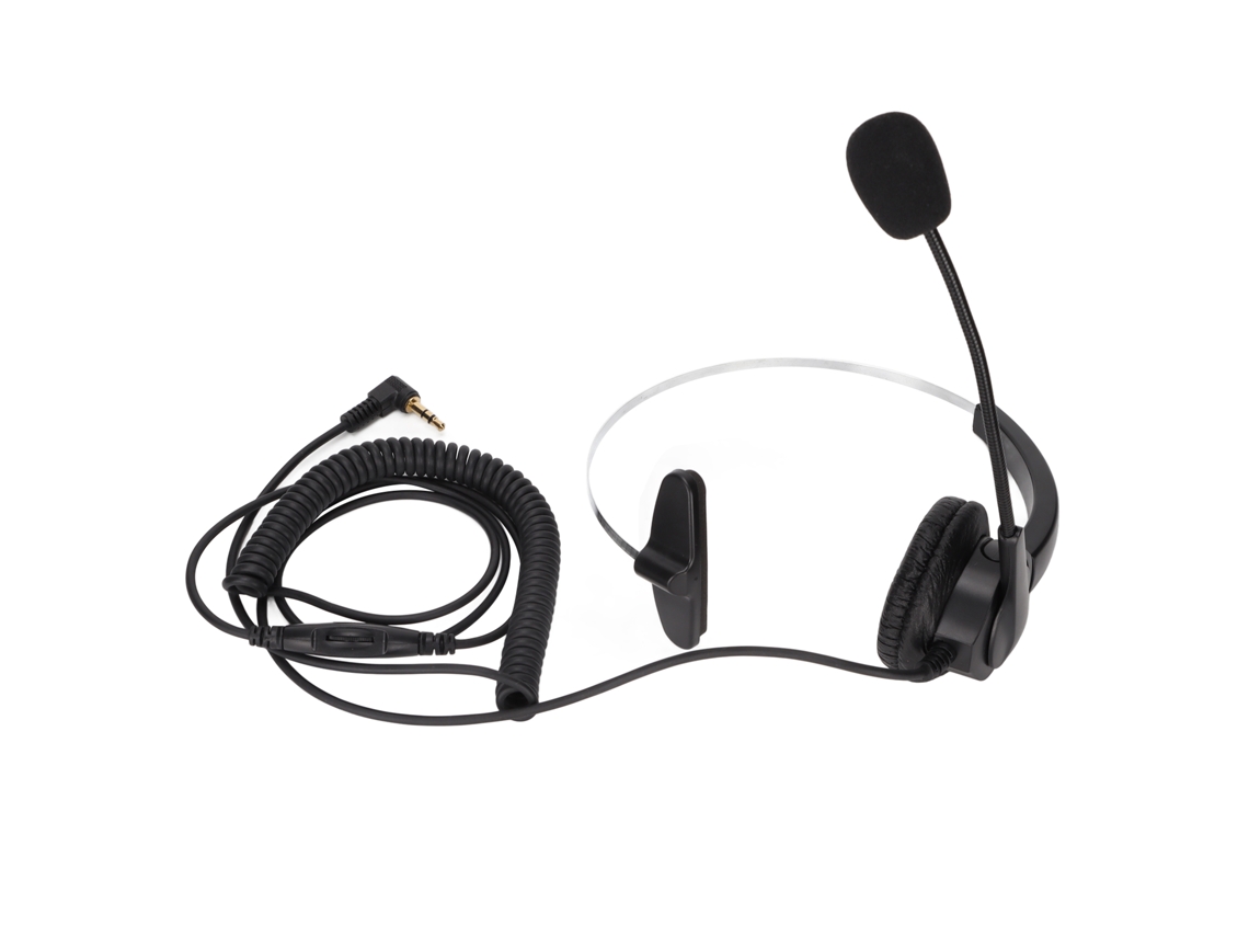 Mali Ouvido Fone para Call Center com Microfone Ajustável de 3,5 mm para Celulares e Laptops