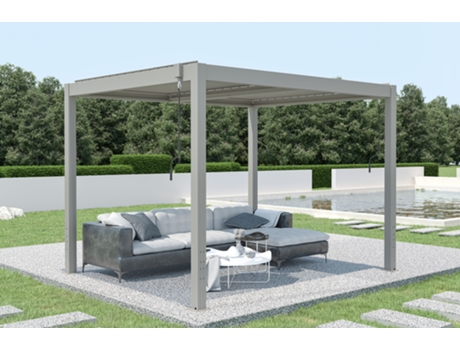 Pérgula bioclimática santa 300 x 250cm alumínio taupe