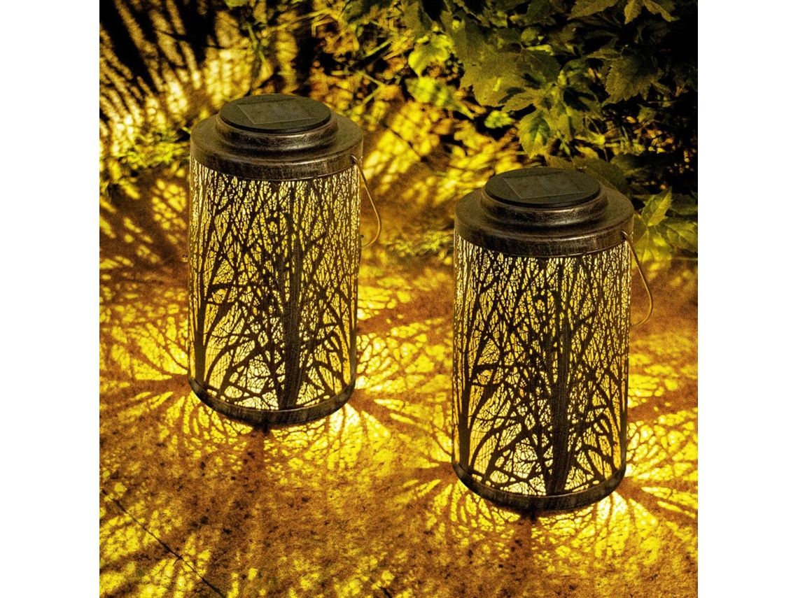 Luminária solar externa Brilvibera, ideal para jardim e pátio.