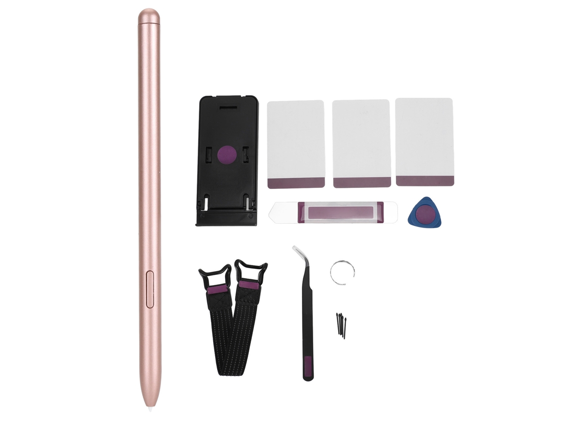 2026zentro-caneta Estilo Para Galaxy Tab S7 S7+plus S7 Lite Com 5 Ponta De Reposição E Suporte Marrom