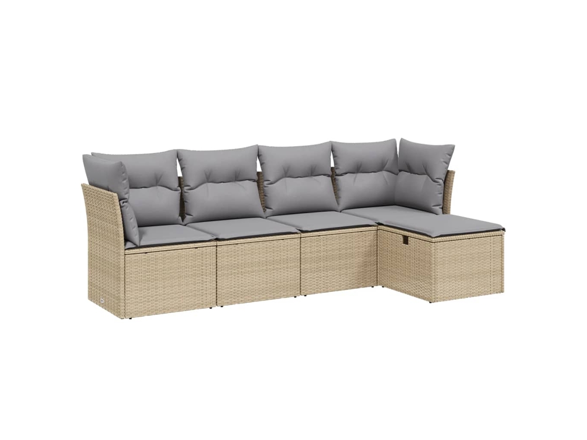 Garden Sofa Set, Garden Sofa Sets Vidaxl Bege Rattan / Vime (n/a)