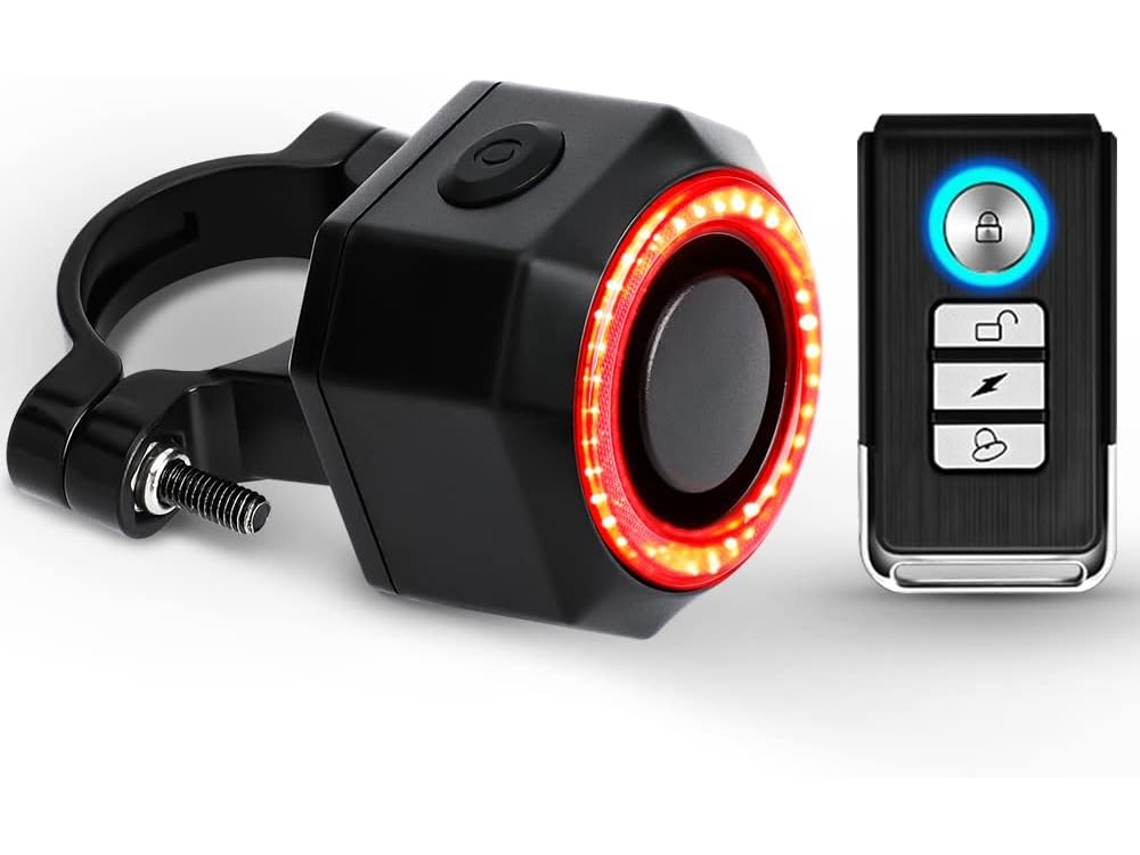Lanterna Traseira Para Bicicleta Com Alarme Antirroubo, À Prova