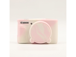 Capa CHRUI para Powershot Sx740/sx730 Silicone com Tampa da Lente Rosa Gelada