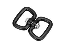 Conector Giratório de Chave de Alumínio para Exterior Preto