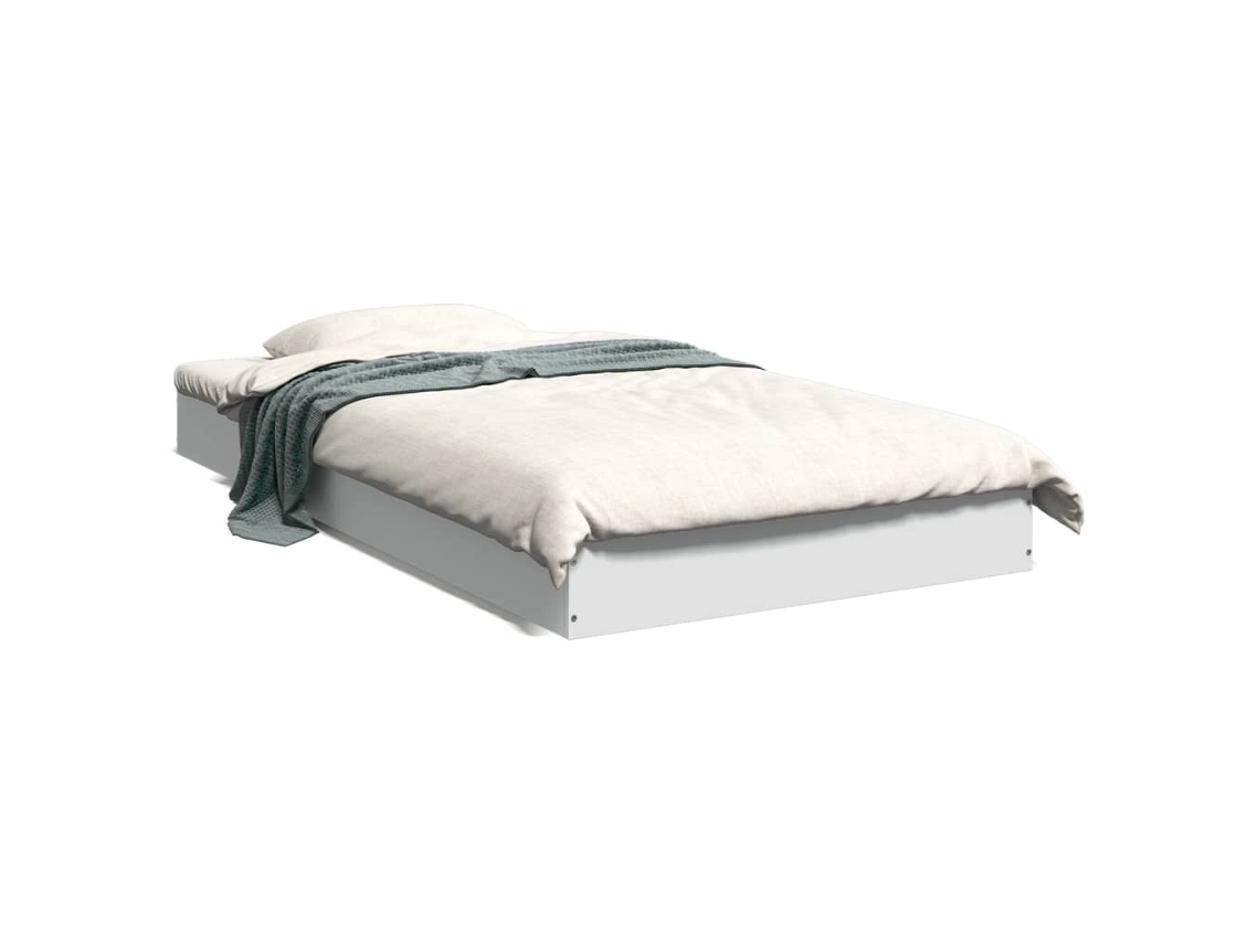 Estrutura De Cama Vidaxl Derivados De Madeira Branco (90 X 190 Cm)