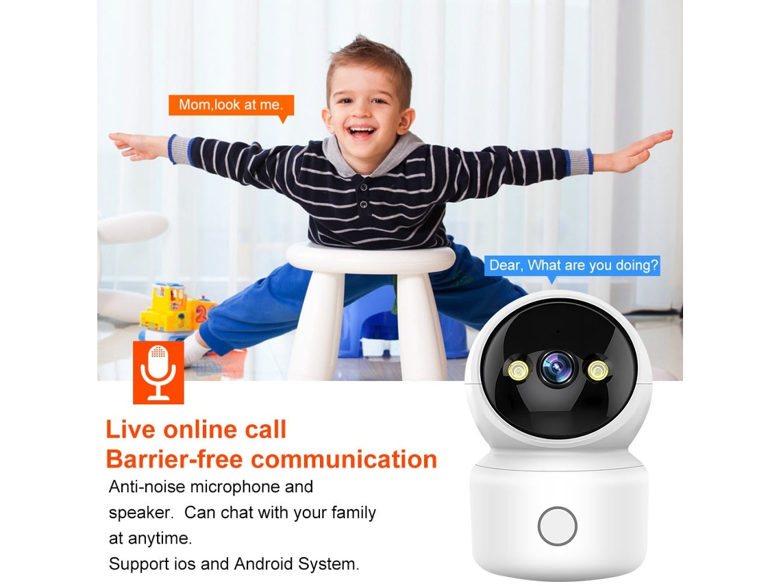 Interfone Elysve Para Bebé Tyya 02 Branco64g