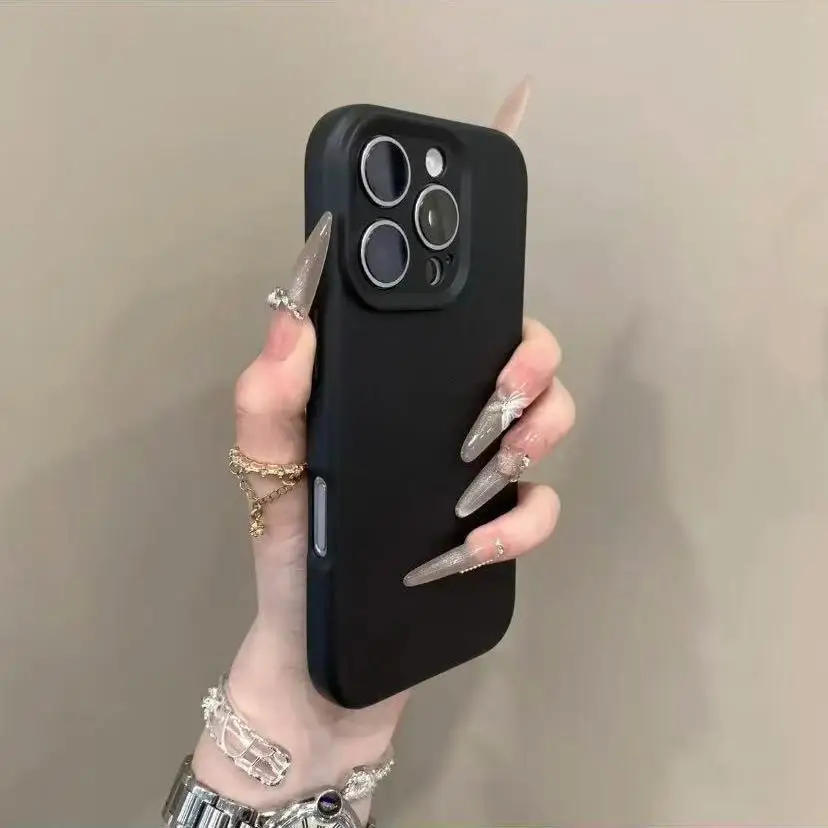 Capa De Celular Em Tpu De Silicone Macio Fosco (preta) Para Iphone 12 Pro