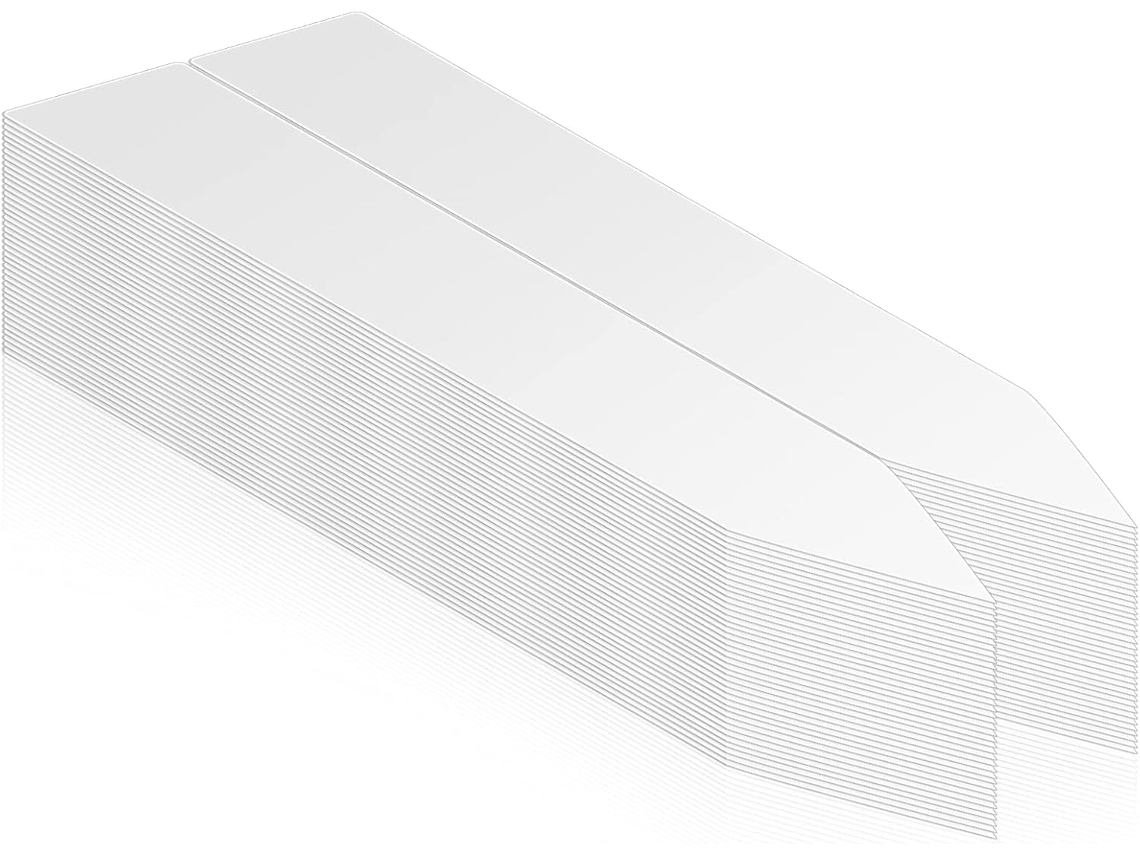 100 Etiquetas Plantas Plástico 10cm Brancas, Impermeáveis, para Viveiros, Vasos ZYBLSSBB
