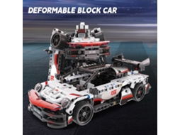 Primerox conjunto de Blocos de Construção Transformável Robô e Carro 647 Peças Brinquedos Stem para Crianças