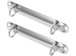 Conjunto de 2 prendedores de metal para pastas, resistentes e portáteis, com design elegante para uso fora da mesa.