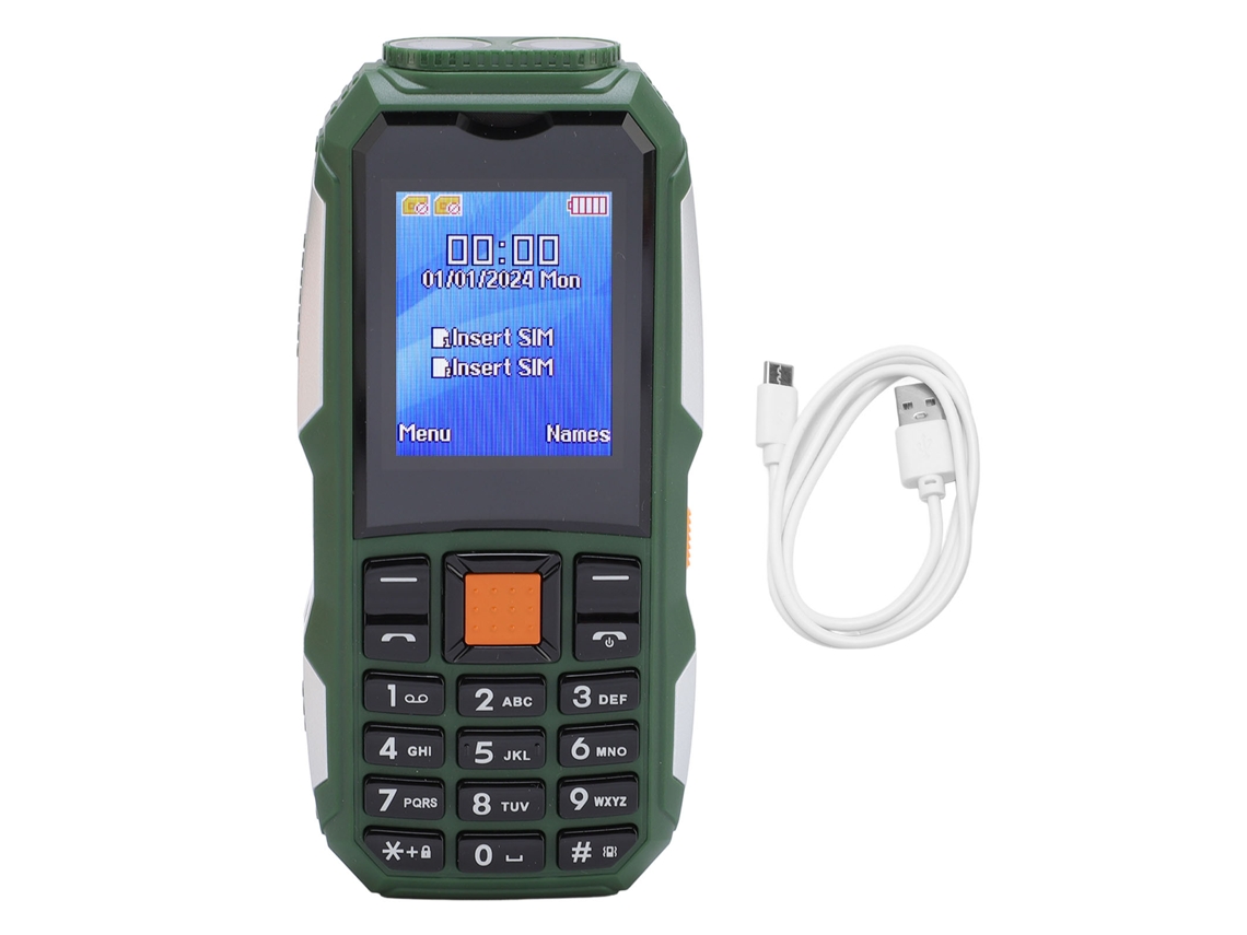 Aetheria telefone Celular para Idosos Tela 1.77 Polegadas Bateria 4800mah Dual Sim Verde 2g