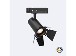 Foco Carril Led Trifásico 30W Fasano Cinema Cct no Flicker Regulável Dali Preto