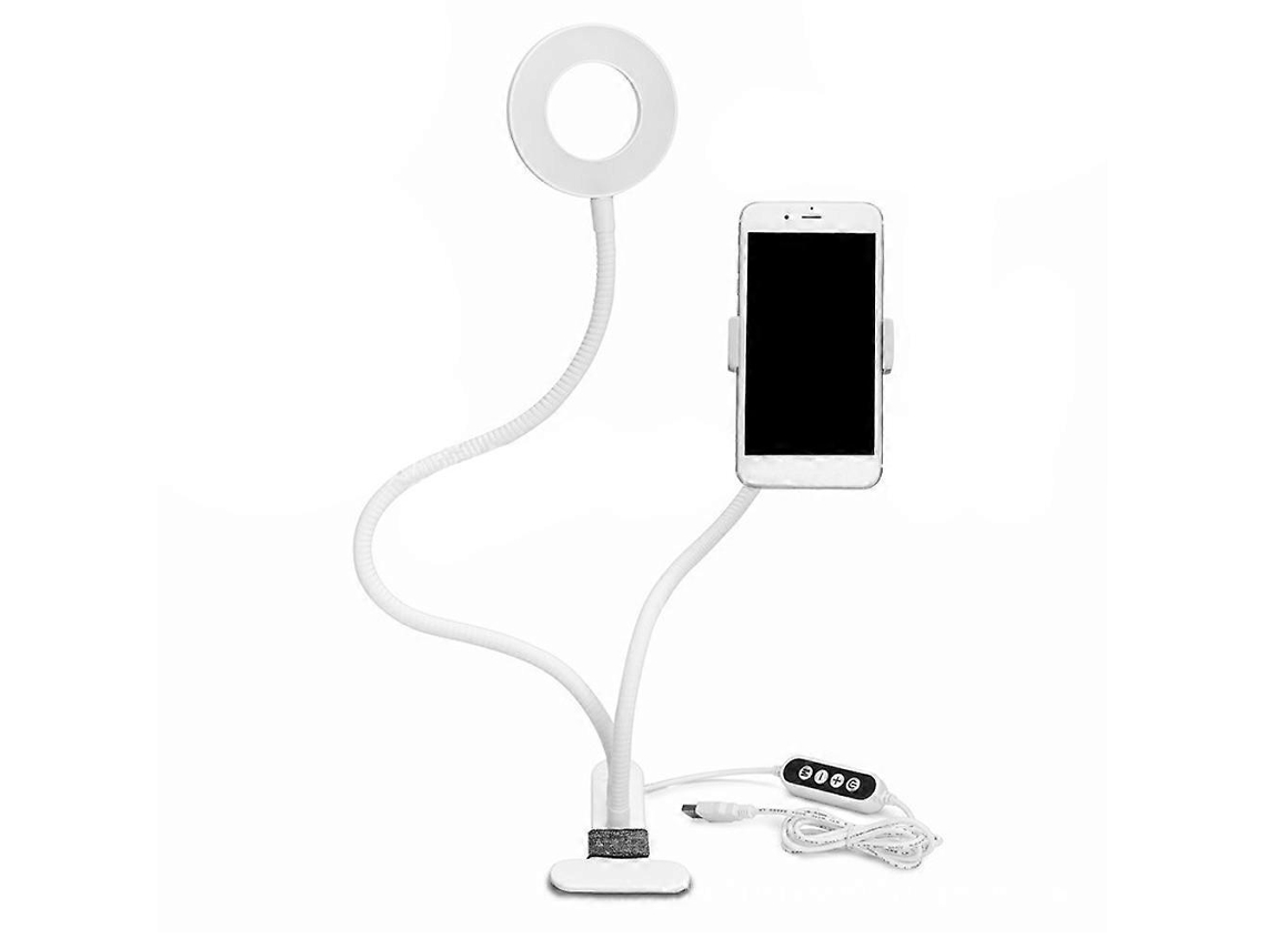 Suporte De Anel De Luz Para Celular Com Brilho Ajustável Para Selfies