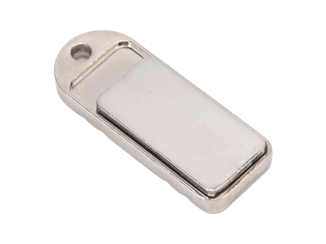 Slider Anti Estresse Magnético Metal Edc Push Brinquedo Dedo Prata S/MARCA