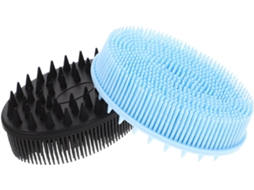 Conjunto De 2 Escovas Banho Silicone Para Bebês E Peles Sensíveis, Macias E Duráveis, Para Banho E Shampoo