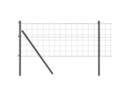 Conjunto 1 Cerca Externa Vidaxl Cinzento Aço (25 X 0,4 M)