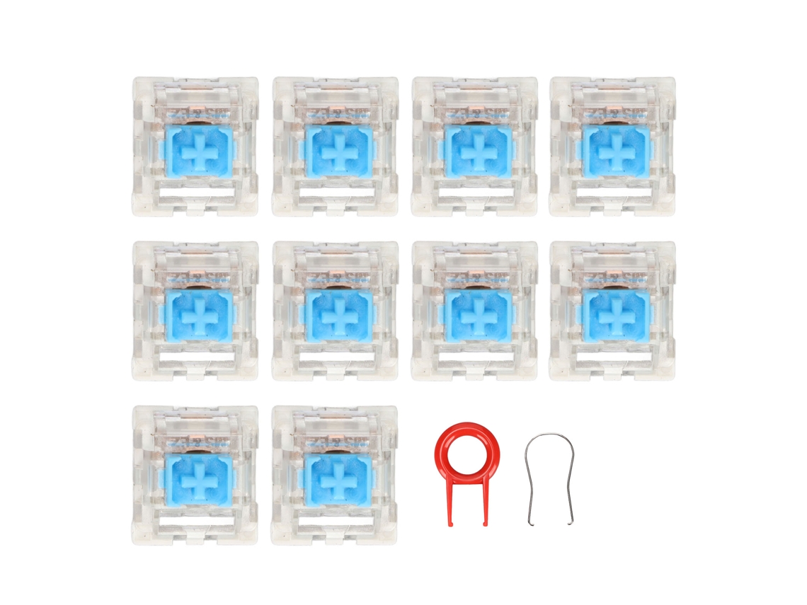 10 Interruptores De Teclado Mecânico Blue Switch Diy Com Estrutura Exquisita Para Substituição E Projeto Próprio