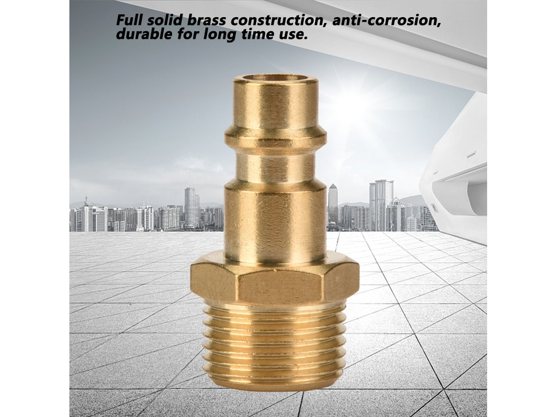 Conector Reto De Latão Com Rosca Macho 3/8"