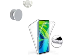 Kit Capa, 1 PopSocket e 1 Suporte PopSocket Xiaomi Mi Note 10 360° Transparente