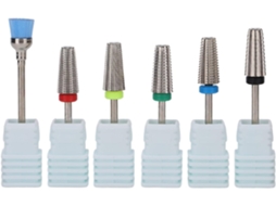 Brocas para Unhas SFUSHOS, 5 em 1, aço tungstênio para manicure