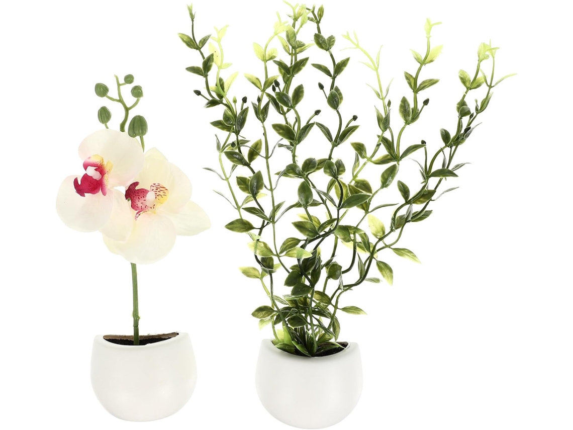 Ímã De Geladeira Criativo Hohopeti Com Plantas Artificiais, 2 Peças, Verde, Enfeite Magnético Para Decoração De Cozinha