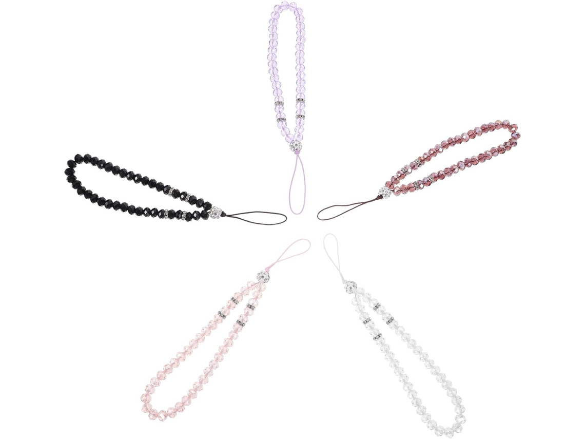 Pingente para Celular em Estilo Boêmio com Contas de Cristal Artificial, Cordão Leve e Portátil. SFUSHOS