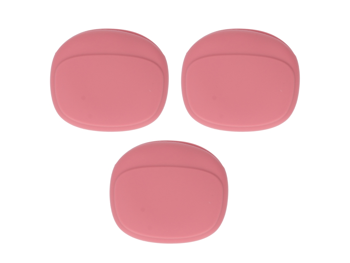 Aetheria 3pcs Estojo Portátil de Silicone para Fones de Ouvido Proteção e Armazenamento Rosa