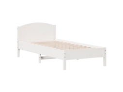 Bed Frame, Bed Frames Vidaxl Branco Madeira De Pinho (90 X 200 Cm)