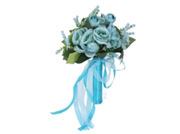 Buquê Artificial LAXISCREED Rosa Azul Lago Elegante