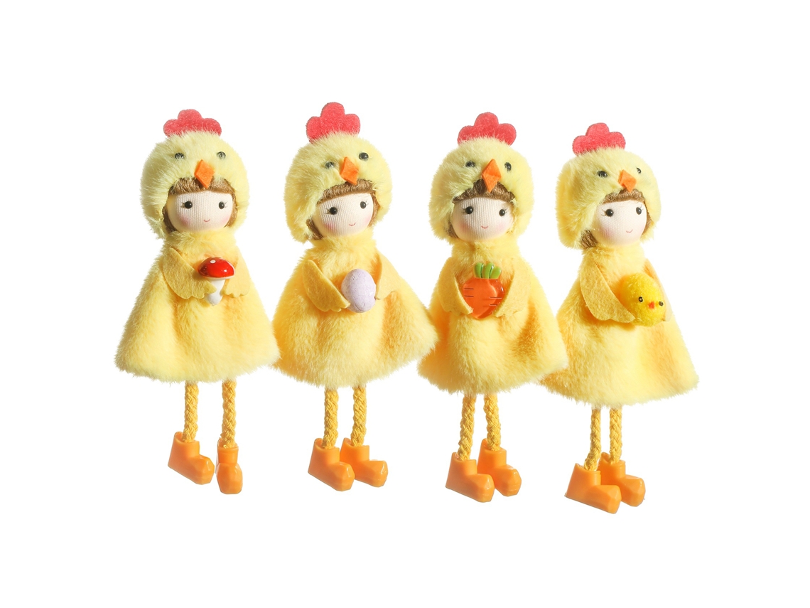 Laxiscreed Conjunto De 4 Decorações De Páscoa Com Galo E Ovos Para Casa, Estilos Diversos