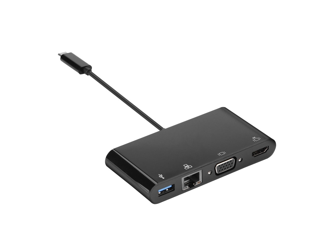 Cabledeconn Hub Gigabit Type C Hdmi Rj45/vga/usb3.0 Usb 3.1 Usb Type C Usb Typec